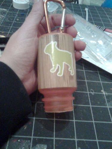 Dog Poop Bag Holder from Used Prescription Bottle! I made one and used decorative duct tape for the outside of the bottle. Pill Bottle Crafts, Prescription Bottle, Dispenser Diy, Pill Bottle, Dog Poop Bag Holder, Pill Bottles, Bag Dispenser, Medicine Bottles, Dog Crafts