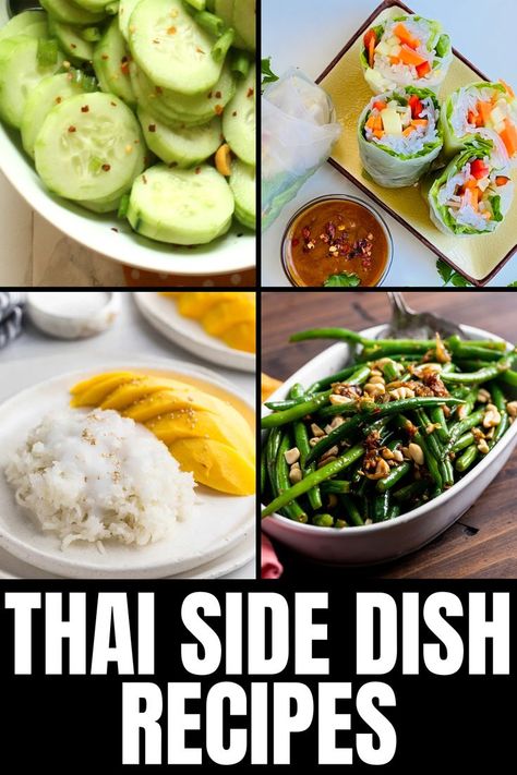 thai side dishes Thai Curry Side Dishes, Thailand Food Recipes, Thai Side Dishes, Thailand Recipes, Thai Beef Curry, Asian Sides, Thai Appetizer, Easy Thai Recipes, Healthy Thai Recipes