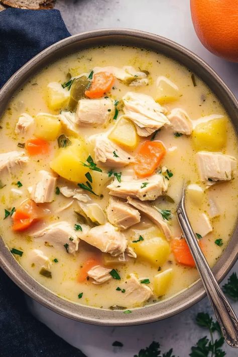 Turkey And Orzo Soup, Turkey Potatoes Soup, Turkey And Sweet Potato Soup, Soup Recipes With Turkey Meat, Turkey And Potato Soup, Turkey Tomato Soup, Soups With Turkey Meat, Turkey Vegetable Soup Recipes, Recipes With Turkey Meat