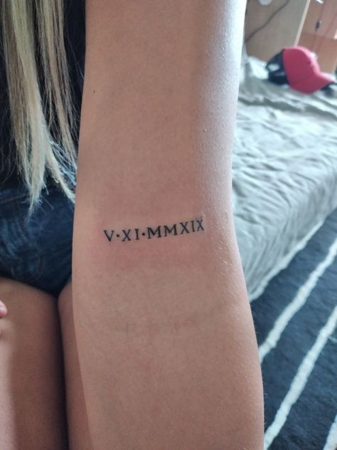 99 Roman Numeral Tattoo, Years In Roman Numerals Tattoo, Roman Numerals Date Tattoo, Roman Numeral Tattoo Meaning, Roman Number Tattoos For Women, Fineline Roman Numeral Tattoo, 21 Roman Numeral Tattoo, Roman Numeral Wrist Tattoo, Roman Numeral Date Tattoo