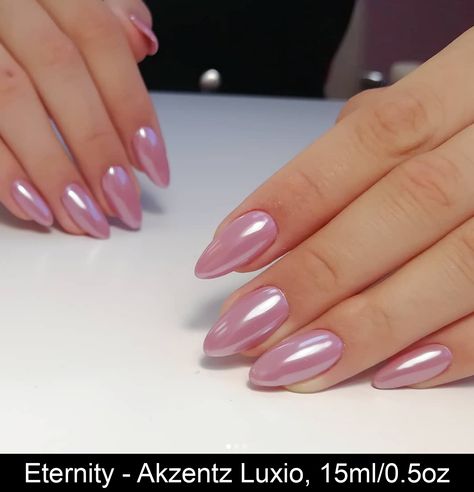 Eternity is a heavenly pink that isn't too bubblegum and has a more neutral tone.  Like a darker, pinker shade of Forever and Bossy. Award Winning Gel Polish!  This incredible 100% pure colored gel is created by Akzentz amazing team of chemists to be completely solvent free, long lasting and easily applied!  This unique formula provides numerous benefits: Easy Application - The product is not runny so it stays where you apply it. Odor Free - Abso Civil Wedding Nails, Ombre Chrome, Bubblegum Pink Nails, Nails Pictures, Ombre Chrome Nails, Nails Images, Healthy Cuticles, Brown Nail Art, Bubble Nails