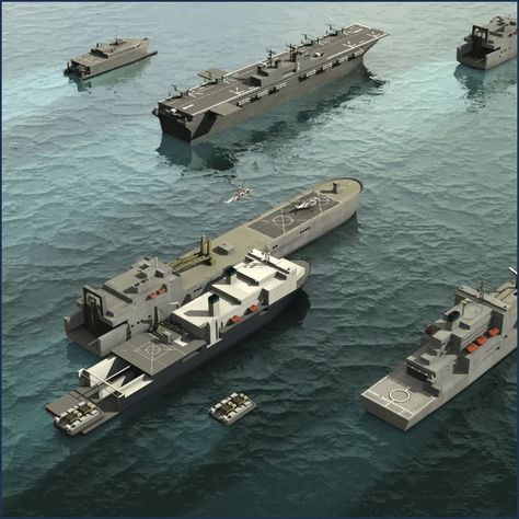 Amphibious Warships - From SNAFU! Aircraft Mechanics, Naval Force, Military Hardware, Royal Marines, Military Base, Concept Ships, Army Vehicles, Military Equipment, Military Army