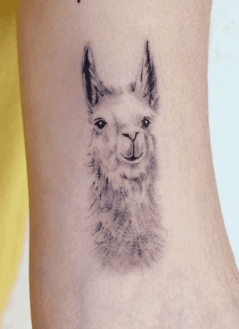 Lama Tattoo, Llama Tattoo, Peru Tattoo, Mama Hair, Tattoo Thoughts, Tattoo Design Ideas, Leg Sleeve, Cartoon Tattoos, Ink Design