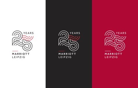 Leipzig Marriott 25th Anniversary Concept on Behance 25 Years Anniversary Logo, 25th Anniversary Logo Design, 25 Anniversary Logo, 25 Years Logo, Logo Aniversario, Anniversary Branding, 25th Anniversary Logo, Anniversary Logos, 25 Logo