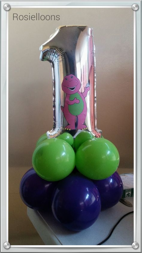 Barney Birthday Party, Barney Party, Barney Birthday, Barney And Friends, Bday Themes, Birthday Party Balloons, 2nd Bday Ideas, Barney & Friends, Kids Birthday Ideas