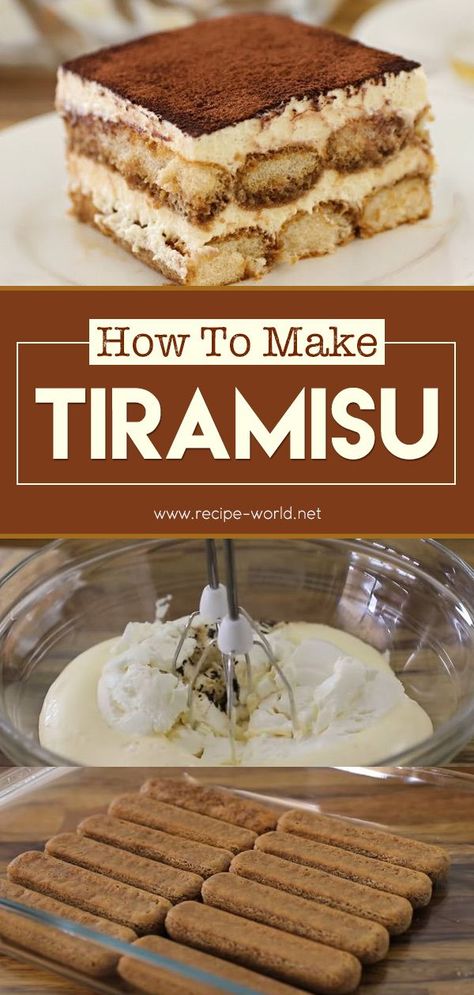 Pin on **Simply Made Recipe Group Board** Make Tiramisu, Tiramisu Recipes, How To Make Tiramisu, Easy Tiramisu, Easy Tiramisu Recipe, Italian Word, Tiramisu Recipe, Dirty Girl, Chocolate Nutella