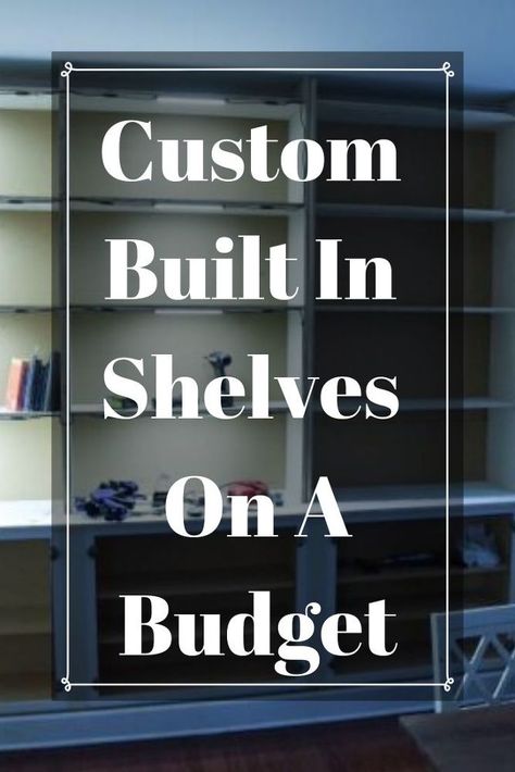 Custon built in shelves on a budget- My wife was in love with the idea of built in shelves. They typically cost a fortune and I knew there had to be a better way to create the home I loved on a budget. #diy #hometalk #builtin #shelving #budget #custom #shelving #budgetshelving Diy Built In Wall Shelves, Built In Shelves Bedroom, Shelf Tv Wall, Builtin Bookshelves, Diy Built In Shelves, Shelving Unit Bedroom, Unique Diy Home Decor, Reading Nook Closet, Building Shelves