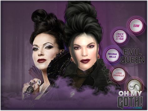 The Sims Resource - Oh My Goth! SIM Regina Evil Queen - UOAT Sims 4 Cc Cruella, Sims 4 Evil Queen Cc, Sims 4 Scream Queens Cc, Sims 4 Morticia Dress, Goth Sims 4, Regina Evil Queen, Evil Queen Regina Mills, Traditional Goth, Monica Geller