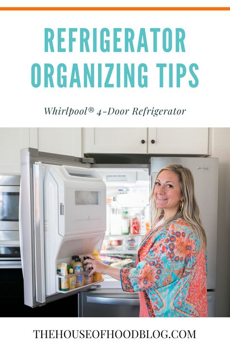 One of the most satisfying things to Spring clean is my fridge! #WhirlpoolAmbassador Today on the blog, I am sharing a few tips and tricks to make cleaning and organizing your refrigerator a breeze. We can’t tell you enough how much we love our Whirlpool® 4-Door Refrigerator with Exterior Drawer! Check out the blog post for more organizing ideas and to hear why we love this guy so much! #whirlpool #whirlpoolusa #everydaycare French Door Refrigerator Organization, Refrigerator Shelves, 4 Door Refrigerator, Clean Refrigerator, Cleaning And Organizing, Satisfying Things, Fridge French Door, Organization Station, Whirlpool Refrigerator