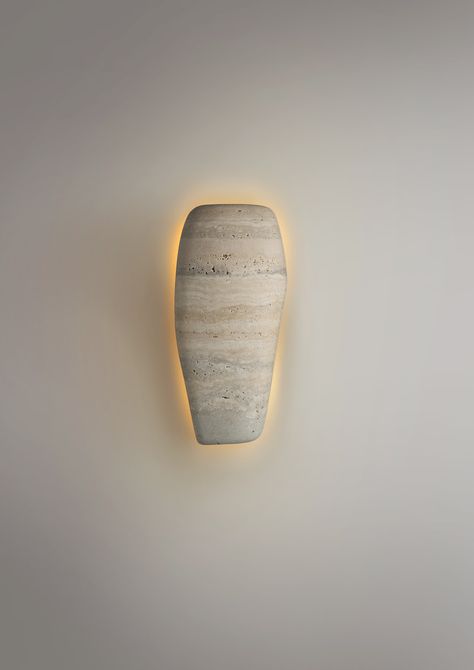 Charles Zana | Island L, Wall Lamp Stone Interior Wall Ideas, Organic Lights, Bronze Wall Light, Stone Wall Lighting Interior Design, Ceramic Wall Lamp, Bedroom Wall Lamps, Ceramic Sconces, Wabi Sabi Wall Light, Charles Zana