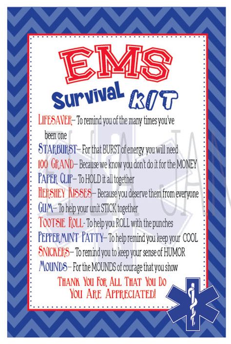 Nurse Survival Kit, Ems Week, Survival Kit Gifts, Survival Kits, Peppermint Patties, Nurses Week, Survival Prepping, Emergency Kit, Survival Tips