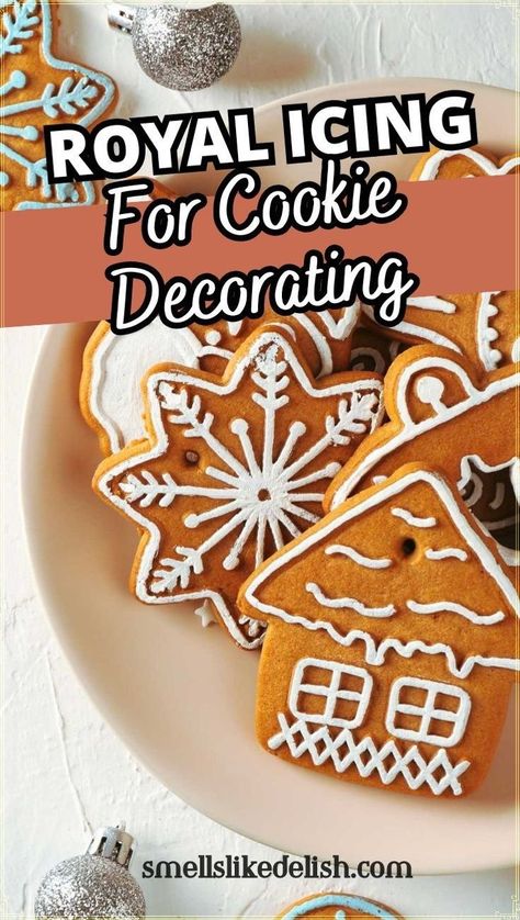 Royal icing for cookie decorating is the secret weapon of cake 
decorators and cookie artists everywhere. This simple yet versatile 
icing creates a smooth, hard finish that's perfect for piping intricate 
details, lettering, and floodwork designs on cookies and cakes. Best Icing For Cookie Decorating, Piping Frosting Recipe Cookie Decorating, Caramel Royal Icing Recipe, Icing For Piping Cookies, Decorator Icing For Cookies, Royal Icing Recipe Piping, How To Pipe Royal Icing On Cookies, Cookie Piping Icing, Royal Icing For Cakes