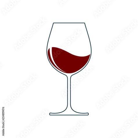 Wine Glass Drawing Simple, Glass Of Wine Drawing, Wine Glass Doodle, Glass Of Wine Illustration, Traceable Drawings, Wine Glass Icon, Wine Drawing, Coaster Painting, Wine Glass Illustration