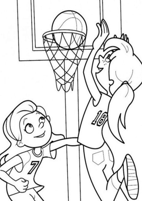 Fun Basketball coloring pages for your little one. They are free and easy to print. The collection is varied with different skill levels Kindergarten Coloring Sheets, Basketball Drawings, Printable Sports, Sports Coloring Pages, Sports Drawings, Free Printable Coloring Sheets, Bola Basket, Printable Coloring Sheets, Coloring Pages To Print