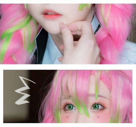 Mitsuri Makeup, Mitsuri Cosplay, Kny Cosplay, Cosplay Inspiration, Disney Princesses And Princes, Scene Drawing, Cosplay Cute, Cosplay Kawaii, Cute Cosplay