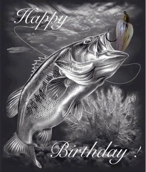 ♡☆ Happy Birthday! ☆♡                                                                                                                                                                                 More Happy Birthday Fishing, Happy Birthday Quotes For Him, Happy Birthday For Him, Happy Birthday Man, Happy Birthday Quotes Funny, Happy Birthday Funny, Happy Birthday Wishes Cards, Birthday Blessings, Fishing Birthday