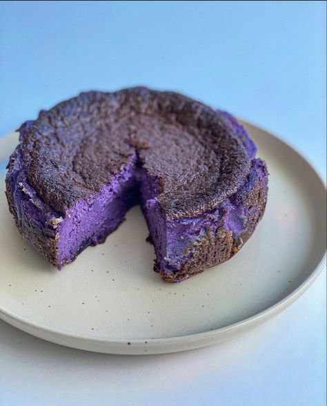 Ube Cheesecake, Birthday Food, Cooking Food, No Cook Meals, Steak, Cheesecake, Purple, Birthday