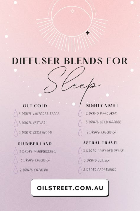 Peaceful Sleep Essential Oil Blend, Fall Sleep Diffuser Blends, Deep Sleep Essential Oil Blend, Diffuser Blends For Sleep, Sleep Diffuser Blend, Deep Sleep Essential Oils, Diffuser Scents, Sleeping Essential Oil Blends, Essential Oil Roller Bottle Recipes