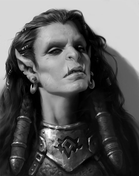 Orc Female, Female Orc, Half Orc, Lost Memories, Heroic Fantasy, Fantasy Races, Dungeons And Dragons Characters, Rpg Characters, Wow Art