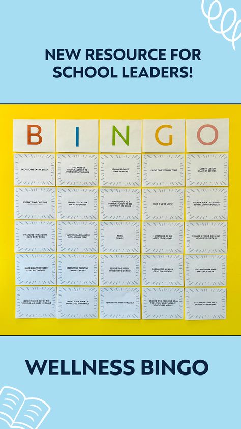 Teachers do their best work in a happy, healthy workplace!

Try this interactive BINGO to build camaraderie among staff members and promote a healthy workplace in your building! Download the activity today to print and create a BINGO board in your staff lounge or office ➡️✨ https://alpacapacks.com/resources-activities/activity-staff-wellness-bingo

‍ Staff Bingo Bulletin Board, Teacher Bingo Funny, Staff Bingo Board, Staff Wellbeing Board, Staff Bingo, Wellness Bingo, Staff Activities, Staff Lounge, Bingo Funny