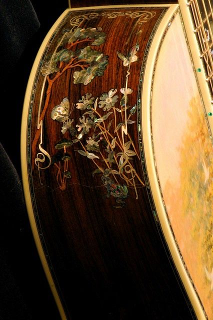 Guitar Inlay, Top Paintings, Instruments Art, Guitar Obsession, Guitar Painting, Unique Guitars, Guitar Art, Music Aesthetic, Guitar Design