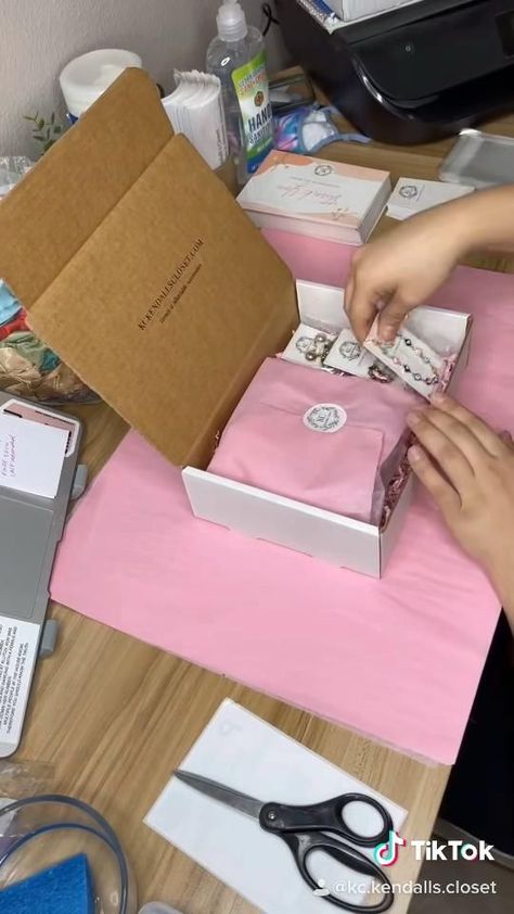 Packaging an order on Tiktok! [Video] | Small business packaging ideas, Small business packaging, Packaging ideas business How To Package Orders, Customer Packaging Ideas, Cute Ways To Package Orders, Shipping Package Ideas, Packaging An Order, Accessory Packaging Ideas, Packaging Design Accessories, Packaging Design Video, Package An Order With Me