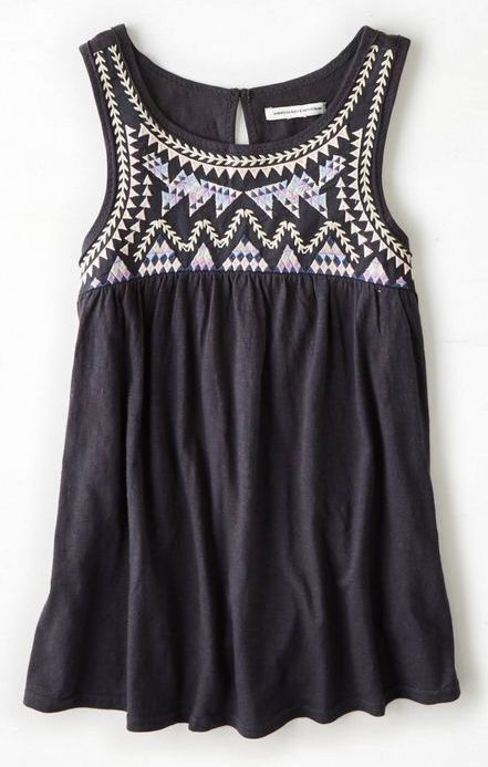 Stitch fix 2016 trends. Geometric print top. Smaller beading would be better, and watch where/how the beading ends. Fun Tops, Stitch Fix Outfits, 2016 Trends, Stitch Fix Stylist, Flowy Top, Mori Girl, Navy Gray, Embroidery Details, Up Girl