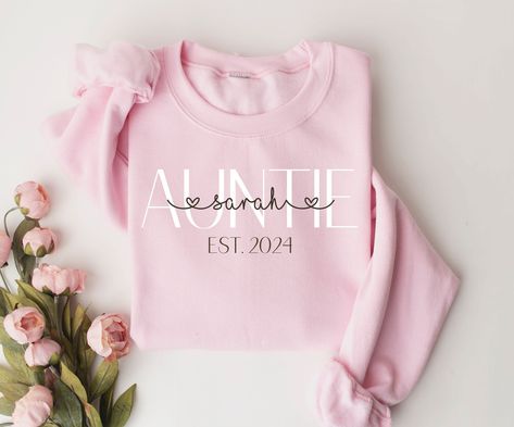 Aunt Sweater, Aunt Sweatshirt, Aunt Shirt, New Status, Auntie Shirts, Aunt Shirts, Gifts For Your Sister, Sister Shirts, Comfy Sweatshirt