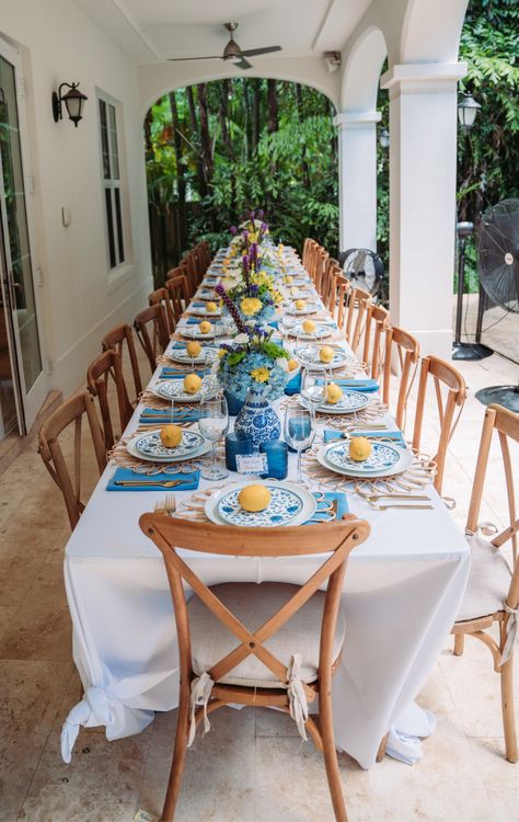 Book a consultation with us for your next event! Positano Theme Table Setting, Outdoor Breakfast Ideas, La Dolce Vita Hens Party, Capri Brunch Theme, Wedding Luncheon Ideas, Almafi Coast Italy Aesthetic Party, Amalfi Coast Party, Bridal Shower Almafi Coast, Italian Summer Dinner Party