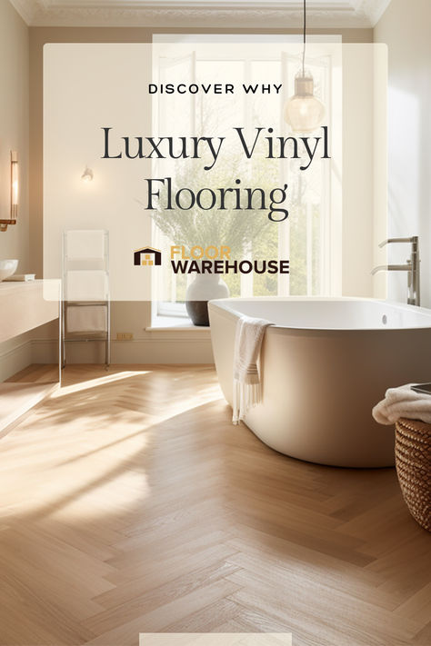 Discover why Luxury Vinyl Flooring (LVP and LVT) is the top choice for kitchens, bathrooms, and more. Combining style and practicality, these scratch-resistant, waterproof floors are perfect for busy households and high-traffic areas. From chic wood-look planks to modern tile effects, LVT and SPC vinyl offer affordable, durable, and trendy solutions for every home. Explore the latest designs and trends in our article today! Luxury Vinyl Tile Flooring Patterns, Vinyl Flooring Wood Look, Bathrooms With Vinyl Flooring, Vinyl Bathroom Tile, Chevron Vinyl Flooring, Vinyl Flooring With Beige Walls, Bathroom Floor Ideas Vinyl, Wood Lvp In Bathroom, Luxury Linoleum Flooring