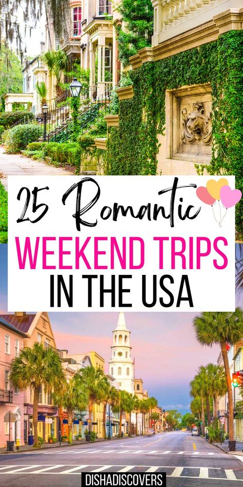 Best Long Weekend Getaways, Trips For Couples In Us, Fun Weekend Trips For Couples, Romantic Cities In The Us, Honeymoon Ideas In Usa, Best Us Vacations For Couples, Best Places To Travel In Us For Couples, Quick Weekend Trips, Weekend Getaway Ideas East Coast