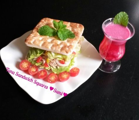 Tuna Sandwich Squares Sandwich Squares, Breads Recipes, Sandwich Bread Recipes, Tuna Sandwich, Square Recipes, Sandwich Bread, Food Categories, Real Food, Pita