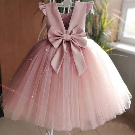 This dress could be custom made, there are no extra cost to do custom size and color. Baby Party Dresses, Lace Dress For Kids, Bowknot Dress, 1st Birthday Dresses, Kids Party Wear, Girls Long Dresses, Girls Lace Dress, Prom Girl Dresses