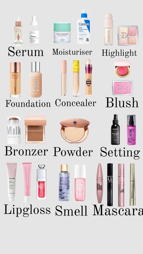 Make up routine Room Makeup, Makeup Beauty Room, Preppy Makeup, Makeup Order, Simple Makeup Tips, Sephora Skin Care, Night Beauty, Makeup Help, Basic Skin Care Routine