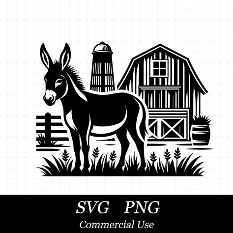 Donkey Svg, File Ideas, Horse Svg, Animal Svg, Cricut Machine, Donkeys, Vinyl Projects, Farm Animal, Fun Easy