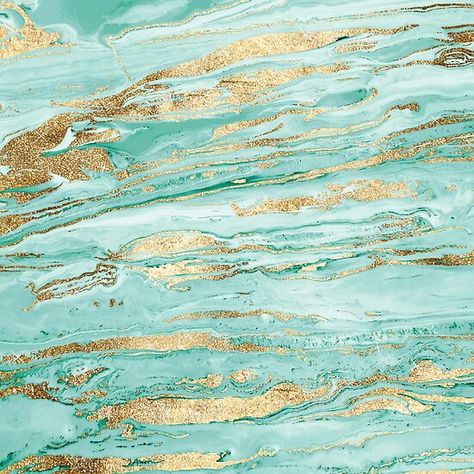 Stylish Mint & Gold Abstract Marbleized Paint Sea Green And Gold Wedding, Mint And Gold Aesthetic, Color Palette Teal, Aqua Color Palette, Colour Pallettes, Tone Color Palette, Teal Color Palette, Mint Green Walls, Earth Tone Color Palette