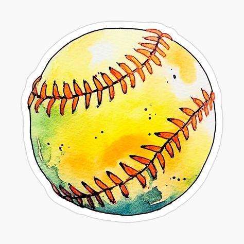 Softball Drawings, Softball Stickers, Softball Art, Lily Aesthetic, Horse Crafts, Beautiful Body, Heart And Soul, Water Painting, Vibrant Colours