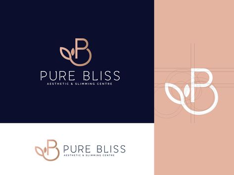 Pure Bliss Logo by yeyan Pure Logo Design, Bliss Logo Design, Spa Logo Design Ideas Brand Identity, Beauty Logo Design Ideas, Bliss Logo, Spa Logo Design, Fresh Logo, Spa Logo, Logo Beauty