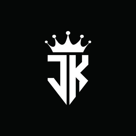 JK logo monogram emblem style with crown shape design template Shape Vector, Template Download, Shape Design, Design Template, Png Images, Monogram, Crown, Design