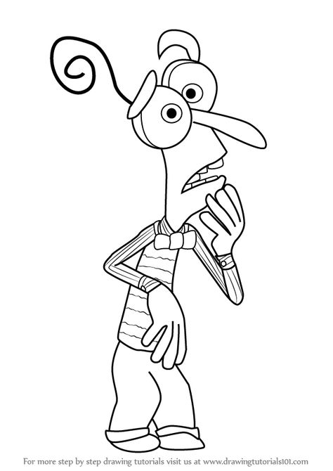 Fear Drawings Easy, Inside Out Coloring, Inside Out Coloring Pages, Fear Inside Out, Disney Character Drawings, Easy Disney Drawings, Inside Out Characters, Disney Character Drawing, Tree Drawings Pencil