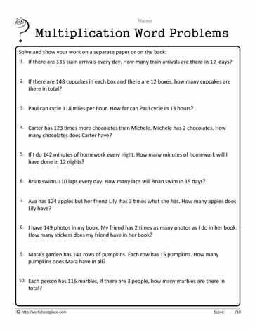 Help your child practice solving 3-digit basic word problems with these 7 worksheets. Each worksheet includes 10 problems with a variety of different operations. Perfect for grades 2-3. #math #homeschool Word Problems 3rd Grade, 2 Digit Multiplication, Double Digit Multiplication, Number Words Worksheets, Decimal Word Problems, Money Word Problems, Multiplication Word Problems, Addition Words, Fraction Word Problems