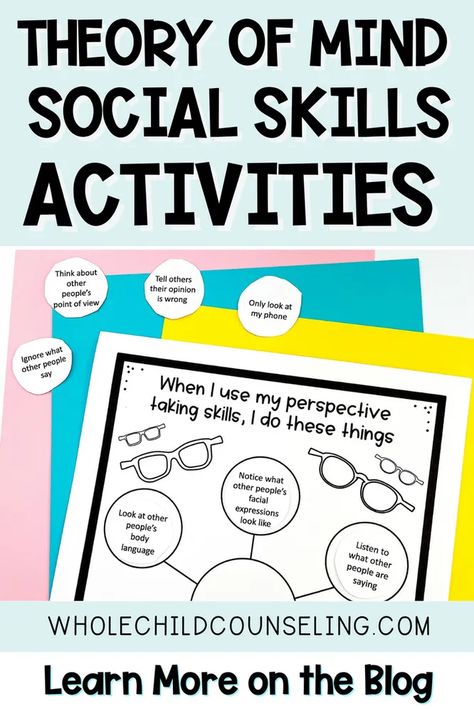 We Thinkers Social Thinking Activities, Theory Of Mind Activities, Perspective Taking Activities For Kids, Bandura Theory, Social Skills Teens, Mind Activities, Social Skills Activities For Kids, Social Thinking Activities, Social Thinking Curriculum