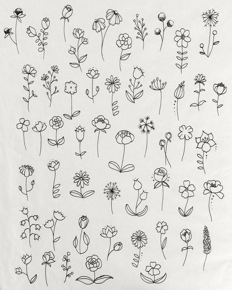 Flor Tattoo, Small Foot Tattoos, Small Butterfly Tattoo, Doodle Art Flowers, Simple Line Drawings, Arrow Tattoo, Floral Drawing, Tattoo Sleeve Designs, Tattoo Trends