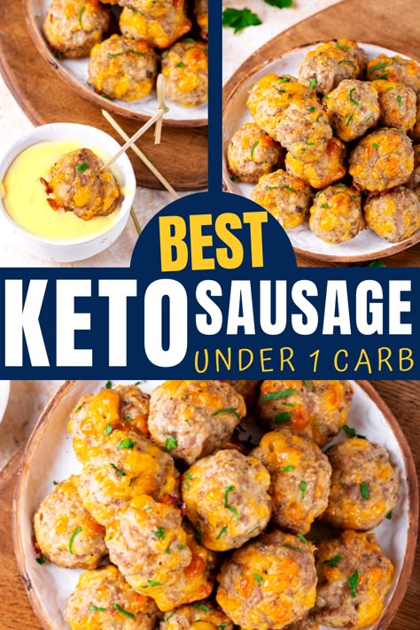 Keto Sausage And Biscuits Maebells, Keto Sausage Balls Coconut Flour, Thm Sausage Balls, Kept Sausage Balls, Keto Holiday Party Food, Keto Ground Sausage Recipes Breakfast, Keto Recipes Using Ground Sausage, Cheesy Keto Sausage Balls, Keto Breakfast Sausage Balls