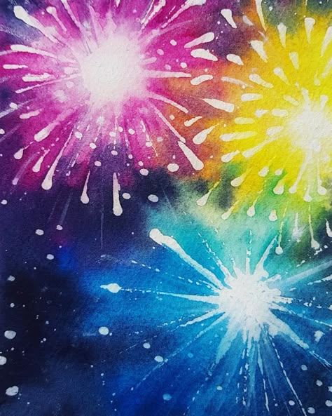 Firework Background Wallpapers, Fireworks Drawing Illustration, Fireworks Watercolor Painting, Watercolour Fireworks, How To Paint Fireworks, Firework Sketch, Firework Watercolor, Fireworks Watercolor, Fireworks Cartoon