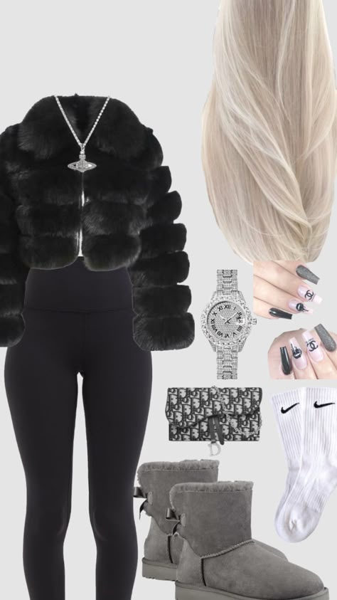 #chav #silver #pandora #blonde #nails #jordans #fit #fit #outfit #outfitinspo #chavgirl #chavvy #chavy #chavv #uk #british #xx #black #dior #uggs #chanel #nike Chav Outfits, Cute Nike Outfits, Stylish Summer Outfits, Trendy Outfits For Teens, Cute Preppy Outfits, Easy Trendy Outfits, Simple Trendy Outfits, Cute Everyday Outfits, Cute Simple Outfits