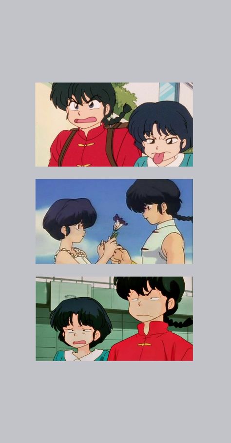 #ranma1/2 #ranma #wallpaper #background #love #romance #akane #grey #edit #aesthetic #90s #anime 90 Anime Wallpaper, 80s Anime Background, Inuyasha Phone Wallpaper, Ranma And Akane Matching Pfp, Ranma 1/2 Wallpaper, Shampoo Ranma 1/2, Background Love, Aesthetic 90s, Good Anime Series