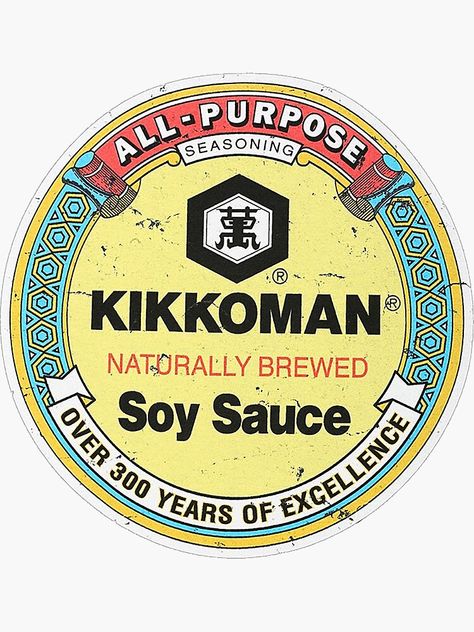 "Kikkoman Soy Sauce" Sticker by kanban | Redbubble All Purpose Seasoning, Cooking Sauces, Graphic Design Packaging, Kikkoman Soy Sauce, Samsung Galaxy Cases, Salt And Water, Ipad Cases, Glossier Stickers, Chiffon Top