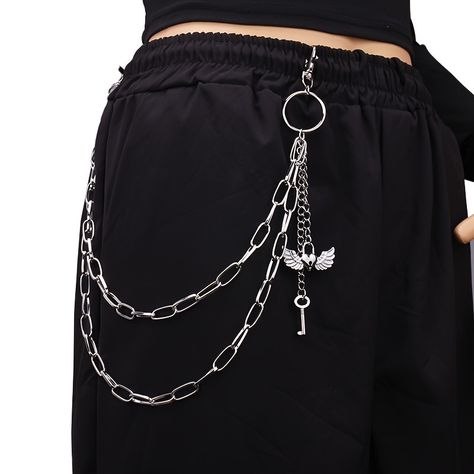 Emo Accessories, Estilo Harajuku, Pant Chains, Punk Pants, Gothic Rock, Estilo Punk, Chains For Men, Festival Wear, Chain Pendants