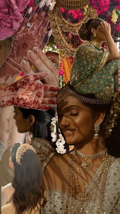 Desi Bridesmaids, Indian Wedding Aesthetic, Bride Fashion Illustration, Wedding Collage, Cute Images For Wallpaper, Bridal Jewelry Sets Brides, Desi Love, Asian Bridal Dresses, Dream Wedding Decorations